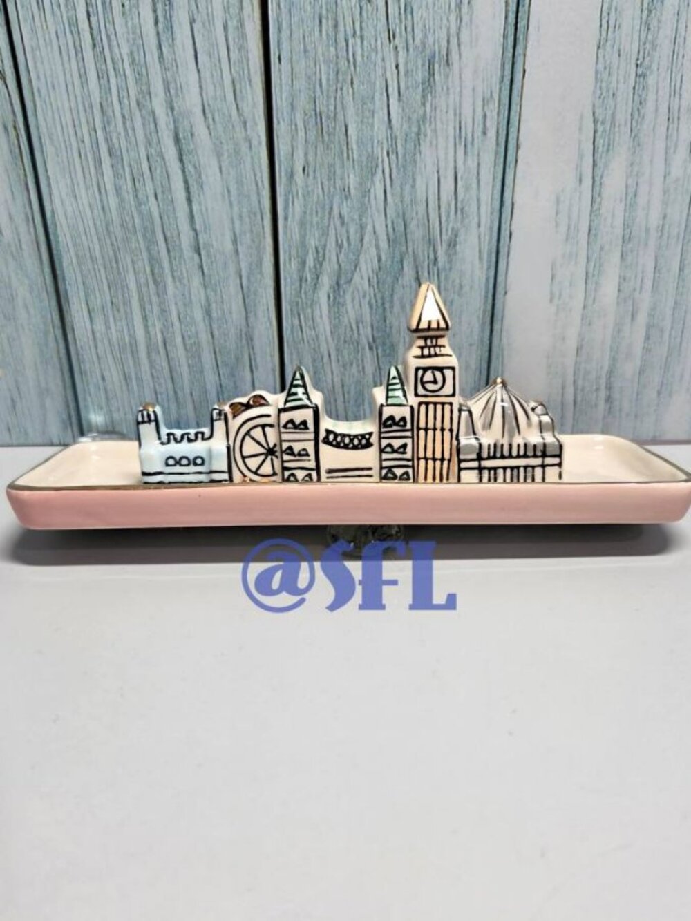 Anthropologie London Landmark Skyline Ceramic Trinket Dish Big Ben London Eye